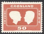 Greenland 1967 Royal Wedding/ Royalty/ People/ Prince/ Princess 1v (n43667)