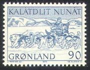 Greenland 1971 Postal Transport/ Working Dogs/ Sled Team/ Sledge/ Mail/ Animals/ Nature 1v (n23527)