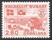 Greenland 1986 Postal Independence/ Post Office/ Dogs/ Boat/ Bear/ Flags/ Buildings/ Mail/ Transport 1v (n20240)