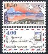 Greenland 1992 Europa / Peace / Freedom / Doves / Letter / Birds / Post / Mail 2v set (n38622)