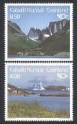Greenland 1995 Mountains / Valleys / Iceberg / Meadows / Tourism 2v set (n33987)