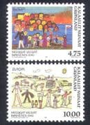Greenland 1998 Europa / Festivals / Children's Day / Art / Painting 2v set (n38620)