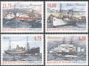 Greenland 2004 Ships/ Boats/ Sailing/ Transport/ Medical/ Hospital/ Welfare 4v set (n43687)