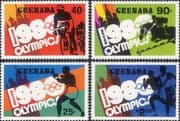 Grenada 1980 Sports/ Olympic Games/ Cycling/ Boxing/ Horse Jumping 4v set (n46457)