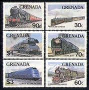 Grenada 1982 Steam Trains / Rail / Transport 6v set n27586