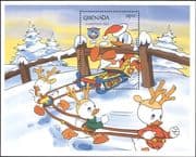 Grenada 1984 Christmas/ Disney/ Donald Duck/ Santa/ Cartoons/ Animation 1v m/s (b413j)