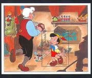 Grenada 1987 Disney Pinocchio Puppets/ Films/ Cinema / Animation/ Cartoons m,/s (d00229)