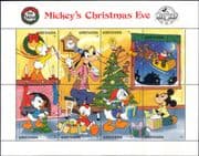 Grenada 1988 Disney/ Christmas/ Mickey/ Tree/ Toys/ Cartoons/ Animation 8v sht (b798e)