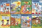 Grenada 1988 Disney/ Seoul Olympics/Sport/ Donald/ Daisy/ Animation/ Cartoons 8v set (d00324)