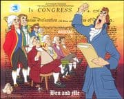 Grenada 1989 Ben and Me/ Expo/ Jefferson/ Cartoons/ Animation/ StampEx 1v m/s (ad1164)