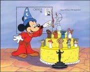 Grenada 1991 Disney/ Mickey/ Fantasia/ Music/ Films/ Cinema/ Cartoons/ Animation 1v m/s (d00264)