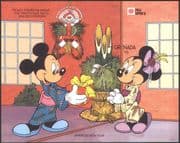 Grenada 1991 Disney/ Mickey Mouse/ Minnie/ Cartoons/ Animation/ Phila Nippon/ StampEx/ Imperforate/ IMPERF m/s (d00272)