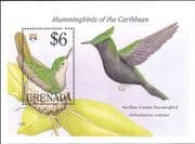 Grenada 1992 Hummingbird/ Birds/ Nature/ Wildlife/ StampEx 1v m/s (b1574h)