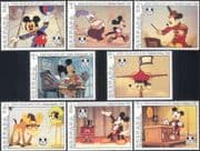 Grenada 1993 Disney/ Mickey Mouse/ 65th Anniv/ Films/ Cinema/ Cartoons/ Animation 8v set (d00301)