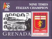 Grenada 1993 Italian Football 100th Anniversary/ Sports/ Games/ Soccer/ Genoa 1v m/s (s6200j)