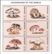 Grenada 1997 Fungi/ Mushrooms of the World/ Plants/ Nature 6v sht (b7735j)