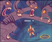 Grenada 1998 Disney/ Hercules/ Hydra/ Films/ Cinema/ Cartoons/ Animation 1v m/s (b248e)