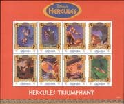 Grenada 1998 Disney/ Hercules/ Megara/ Films/ Cartoons/ Animation 8v sht (n13512a)