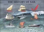 Grenada 1998 Ships/ Sailing/ Liner/ Longship/ Navy/ Boats/ Transport 9v sht (b1912z)