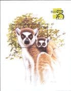 Grenada 1999 Ring-tailed Lemur/ Animals/ Wildlife/ Nature/ StampEx 1v m/s (b4372r)