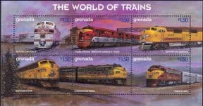Grenada 1999  Trains of the World/ Locomotives/ Railways/ Transport  6v m/s  (n15816c)