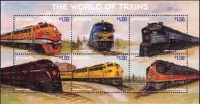 Grenada 1999  Trains of the World/ Locomotives/ Railways/ Transport  6v m/s  (n15816d)