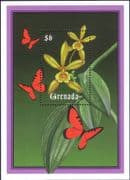 Grenada 2000 Orchids/ Butterflies/ Nature/ Insects/ Flowers/ Plants 1v m/s (b490f)