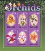 Grenada 2000 Orchids/ Flowers/ Plants/ Nature 6v sht (b4222e)