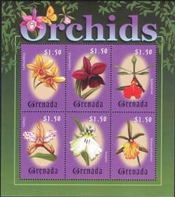 Grenada 2000  Orchids/ Flowers/ Plants/ Nature  6v sht  (b4222g)
