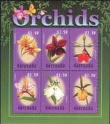 Grenada 2000 Orchids/ Flowers/ Plants/ Nature 6v sht (b4222g)