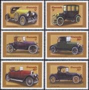 Grenada 2000 Vintage Cars/ Classic/ Ford/ Chevrolet/ Buick/ Marmon/ Transport 6v set (s6087a)