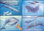Grenada 2001 Whales/ Marine/ Sea Life/ Nature/ Animals/ Wildlife 4 x 1v m/s (b5640b)