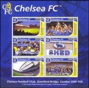 Grenada 2002 Chelsea Football Club/ Soccer/ Games/ Sports/ Buildings 6v m/s (b6999a)