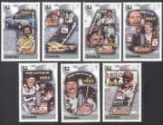 Grenada 2002 Dale Earnhardt/ Racing Driver/ Cars/ Sports/ Motoring 7v set (n40515)