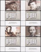 Grenada 2004 D-Day Landings 60th/ People/ Montgomery/WWII/ Soldiers/ Military/ War 4v set (n15405d)