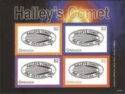 Grenada 2007 Halley's Comet/ Space/ Astronomy 4v m/s (n18450)