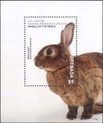Grenada 2017 Dwarf Rabbit/ Animals/ Nature/ Wildlife/ Rabbits 1v m/s (n15871c)