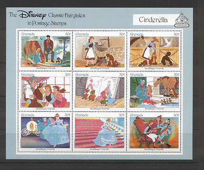 Grenada Disney Cinderella / Horse / Dog 9v sht n12011