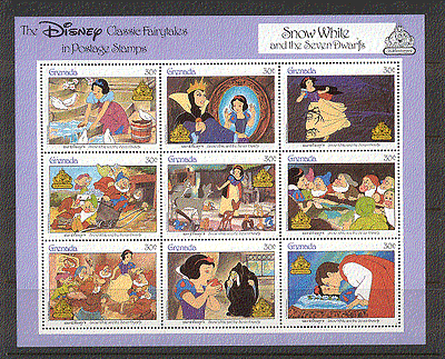 Grenada DISNEY / Snow White / Dwarfs / Witch sht ref:n16166