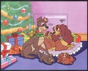 Grenada Grenadines 1981 Disney / Christmas / Lady / Tramp / Dogs / Films m / s d00269
