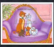 Grenada Grenadines 1988 Disney Cat/ Films/ Cinema/ Animation/ Cartoon 1v m/s (d00225)