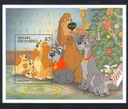 Grenada Grenadines 1988 Disney / Dogs / Films / Cinema / Animation / Cartoon 1v m / s d00224