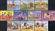 Grenada Grenadines 1989 Disney/ Mickey/ Poor Richard's Almanack/ Cartoons/ Animation 10v set (b244p)