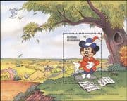 Grenada Grenadines 1990 Disney/ Mickey/ Shakespeare/ Writers/ Cartoons/ Animation 1v m/s (b254)