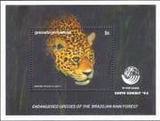 Grenada Grenadines 1992 Jaguar/ Animals /Nature/ Wildlife/ Wild Cats/ Earth Summit 1v m/s (b4932m)