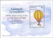 Grenada Grenadines 1993 Blanchard's Air Balloon/ Transport/ Air Mail 1v m/s (n26390p)
