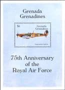 Grenada Grenadines 1993 Royal Air Force 75th/ Spitfire/ Planes/ Aircraft 1v m/s (b4948u)