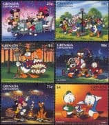 Grenada Grenadines 1996 Disney/ Mickey/ Holidays/ Fireworks/ Costumes/ Cartoons 6v set (b798z)