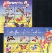 Grenada Grenadines 2000 Butterflies/ Moths/ Insects/ Nature/ Butterfly/ Moth 2 x 6v shts (n18298b)