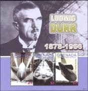 Grenada Grenadines 2006 Ludwig Durr/ Zeppelin/ Airship/ Balloon/ Transport 3v m/s (n26390a)
